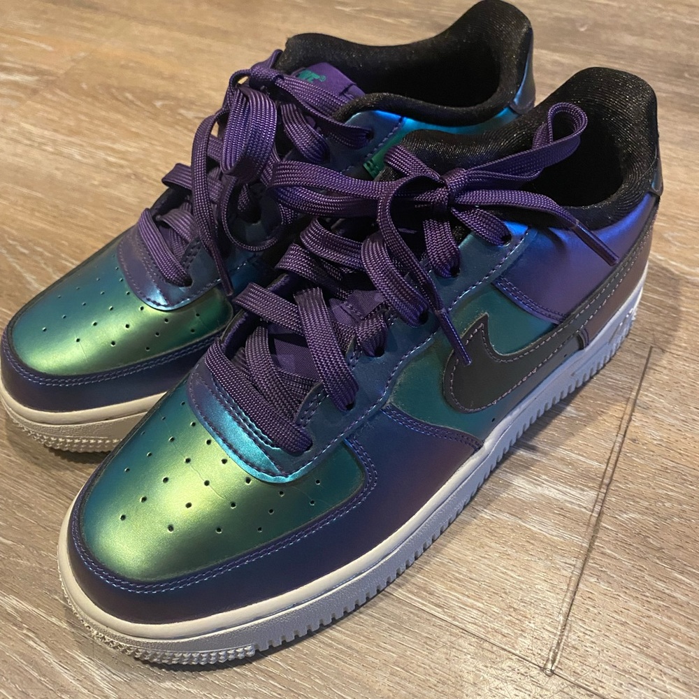 Nike Air Force 1 low court purple Neptune green without box.